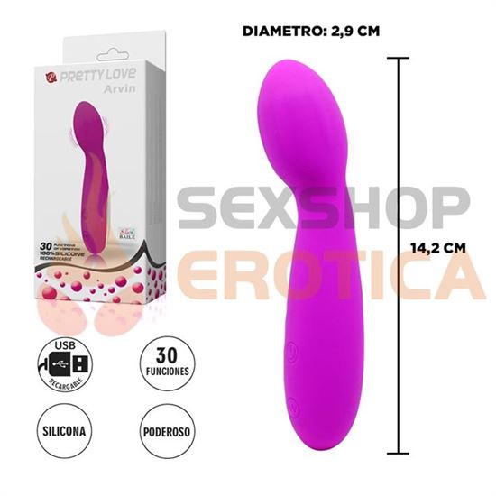 Vibrador de punto G con carga USB